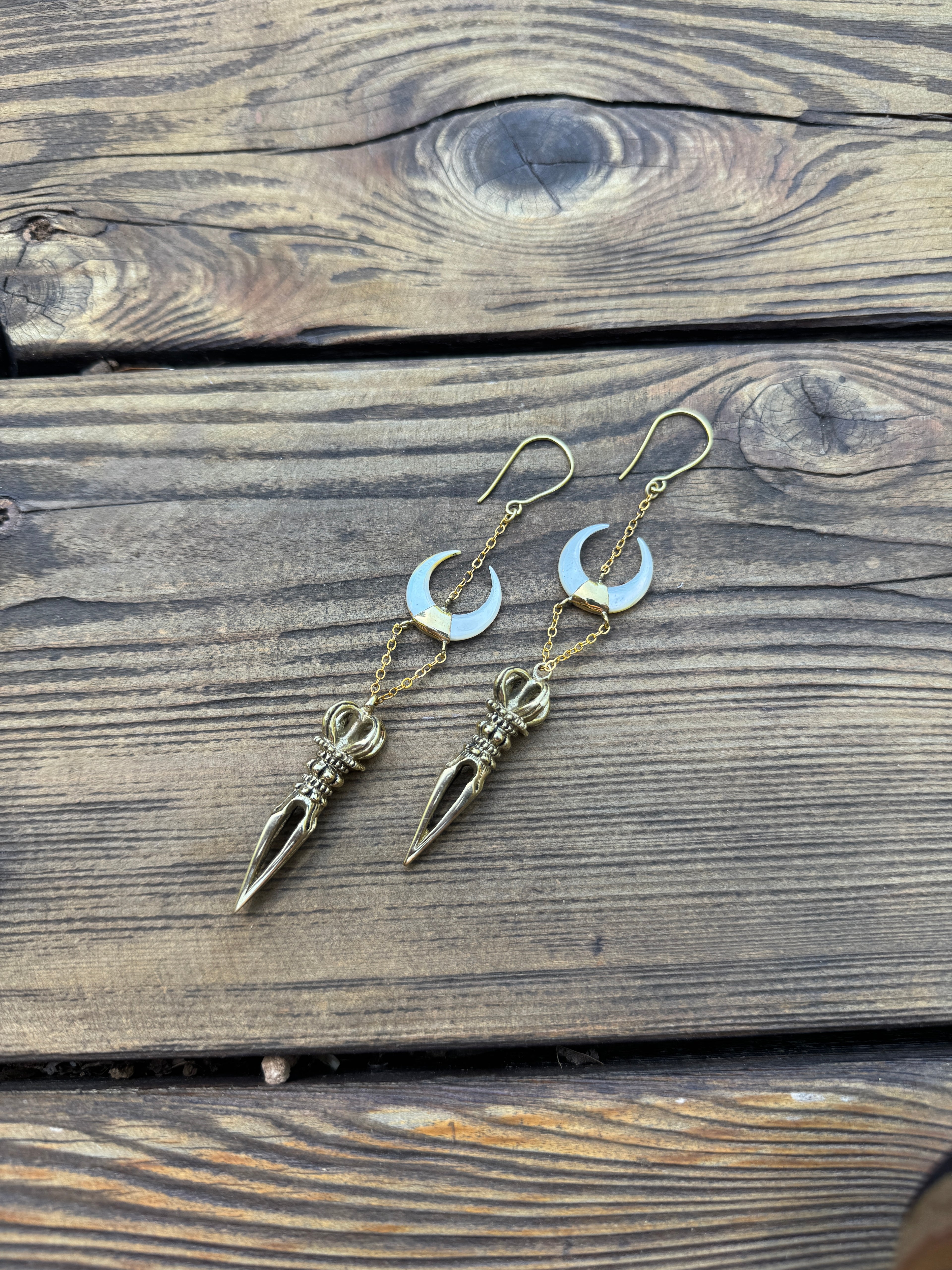 Dorje Crescent Earrings